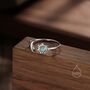 Sterling Silver Opal Moon And Sun Open Ring, thumbnail 5 of 10