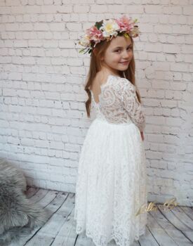 Evelyn ~ Ivory Lace Dress ~ Flower Girl | Party Dress, 5 of 10