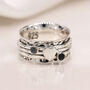 Personalised Sterling Silver Moonstone Love Spinning Ring, thumbnail 6 of 11