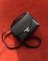 Black Leather Cross Body Bag, thumbnail 1 of 6