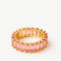 Women's Thick Stacking Ring With Pink Stones, thumbnail 2 of 4