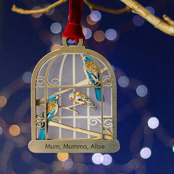 Birdcage Family Personalised Christmas Tree Decoration, 6 of 7