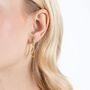 Melting Drop Hoops In Gold Plated, thumbnail 1 of 3