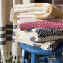 Personalised Handwoven Cotton Throw Blanket, Gift For Her, thumbnail 1 of 10
