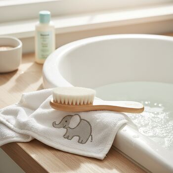 Thumble Baby Care Natural Wooden Baby Hair Brush, 5 of 7