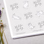 Hello Baby Neutral Bunny Circle Sticker Sheet, thumbnail 2 of 2