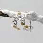 Handmade Sterling Silver Daisy Hoop Earrings, thumbnail 3 of 9