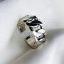 Sterling Silver Chunky Chain Adjustable Ring, thumbnail 1 of 5