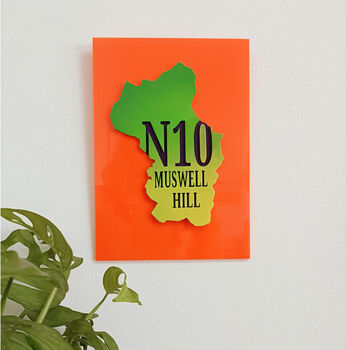 Personalised 3D Print Postcode Map, 3 of 6