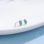 Extra Tiny Turquoise Blue Marquise Cz Stud Earrings, thumbnail 8 of 12