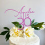 Personalised Acrylic Age And Name Cake Topper, thumbnail 3 of 5