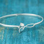 Personalised Gold Nature Bangle Bracelet Christmas Gift, thumbnail 4 of 7