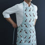 Liver And White Springer Spaniel Organic Cotton Apron, thumbnail 1 of 12