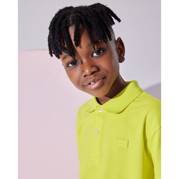 Neon Yellow Boys Cotton Polo T Shirt, 2 of 3