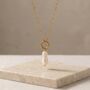 Freshwater Pearl Charm Link Chain Necklace, thumbnail 1 of 2