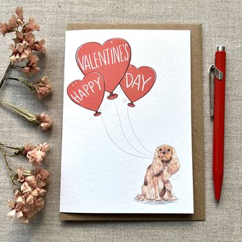 Cavalier King Charles Spaniel Happy Valentine's Card, 3 of 3