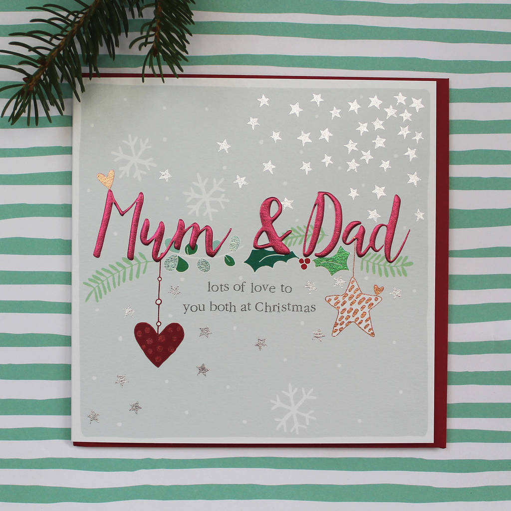 Mum And Dad Christmas Card By Molly Mae® | notonthehighstreet.com