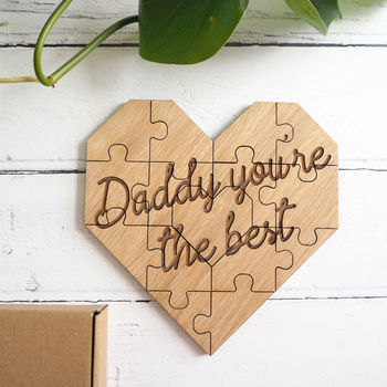 Personalised Heart Shape Wooden Jigsaw Puzzle, 4 of 5