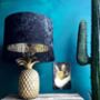 Croc Print Velvet Lampshades Gold Lining And Fringing, thumbnail 1 of 4