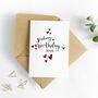 Sending Birthday Love Foiled Letterpress Card, thumbnail 1 of 1