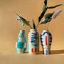 Set Of Three Hand Painted Strokes Stem Vases, thumbnail 5 of 5