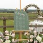 Modern Arch Acrylic Wedding Order Of The Day Timeline, thumbnail 1 of 10
