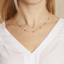 Ruby Gold Plated Silver Chain Collar Necklace, thumbnail 4 of 7