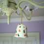 Ceramic Halloween Hanging Ghost Decoration With Autumn Leaves, thumbnail 3 of 6