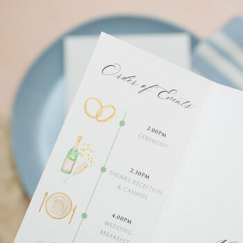 Lemons Folded Wedding Invitation, 3 of 4