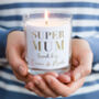 Super Mum Personalised Mothers Day Candle, thumbnail 1 of 5