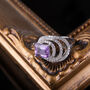 Amethyst 925 Sterling Silver Statement Ring, thumbnail 1 of 5