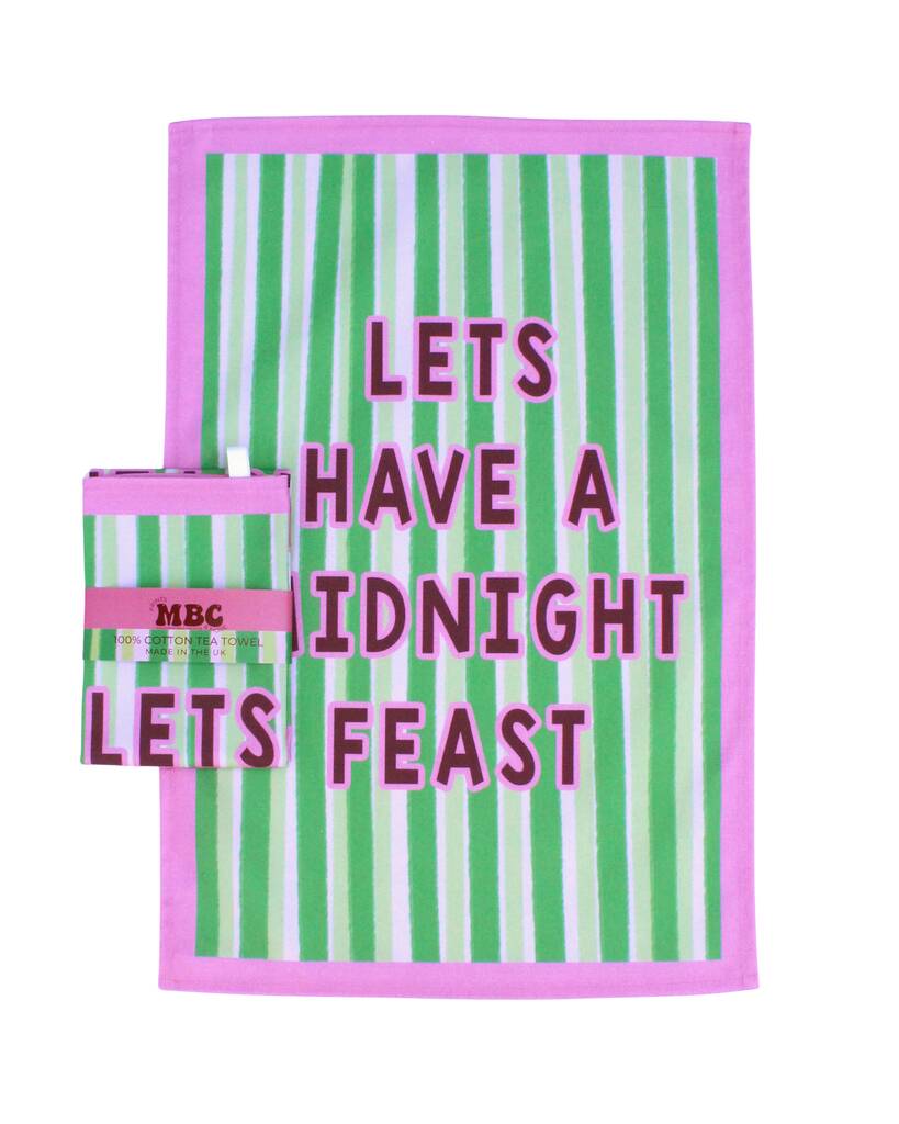 Lets Have A Midnight Feast Tea Towel, 1 of 5