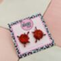 Blood Glitter Resin Studs / Gothic Jewellery Gift / Spooky Statement Accessories / Alternative Fashion, thumbnail 5 of 5