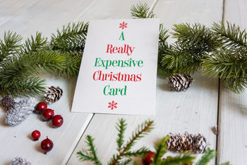 A Really Expensive Christmas Card Funny Christmas Card, 3 of 8