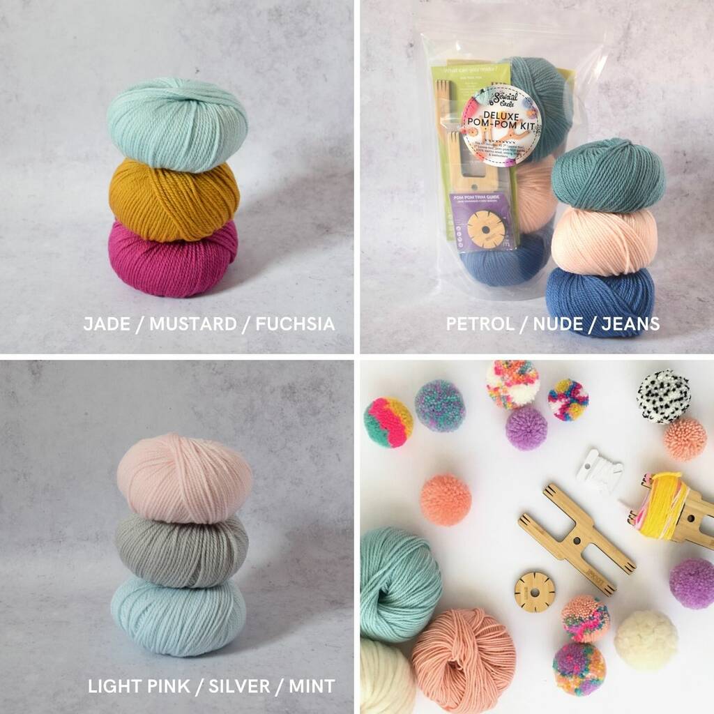 deluxe pom pom making kit by the sewcial circle | notonthehighstreet.com