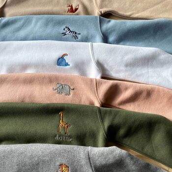 Children's Personalised Embroidered Whale Sweatshirt, 4 of 5