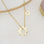 Personalised 18ct Gold Plated Sun And Star Necklace, thumbnail 3 of 7