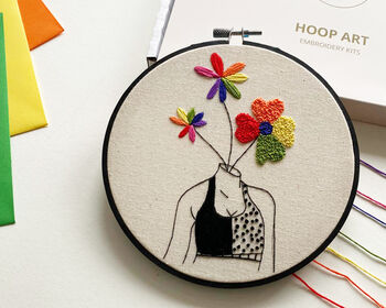 Rainbow Female Embroidery Kit, 4 of 9
