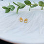 18ct Gold Vermeil Small Beaded Circle Studs, thumbnail 1 of 4