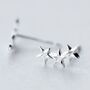 Friendship Sterling Silver Star Cluster Earrings, thumbnail 3 of 7