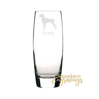 Personalised Weimaraner Dog Engraved Glass, 2 of 6