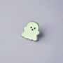 Playful Cartoon Ghost Enamel Pin Badge, thumbnail 2 of 4