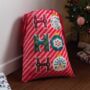 Personalised Pink And Red Stripe Ho Ho Ho Christmas Sack, thumbnail 1 of 2