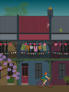 Sydney Terraced House Vintage Style Art Print, 3 of 3