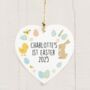 Personalised First Easter Heart Hanging Decoration, thumbnail 1 of 4
