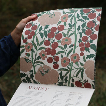 Growing Through The Season 2026 Lino Print Calendar, 5 of 6