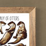 Otters Watercolour Art Print, thumbnail 4 of 6
