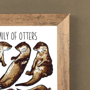Otters Watercolour Art Print, 4 of 6
