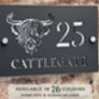 Personalised Highland Coo/Cow Design House Acrylic Number Sign, thumbnail 1 of 5