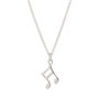Child's Sterling Silver Music Note Necklace, thumbnail 6 of 6